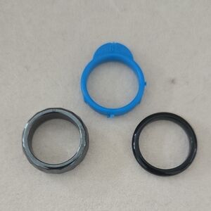 🖤 Set of Two Black Rings